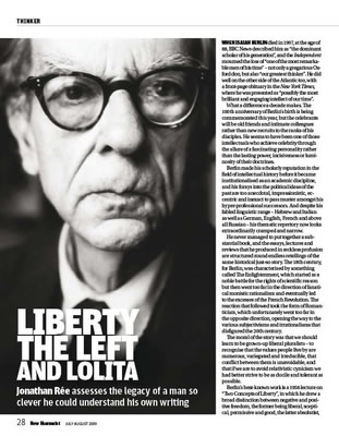 Page from Jonathan Rée's piece on Isaiah Berlin